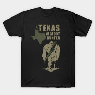 Texas Bigfoot Hunter - Retro Bigfoot Vintage T-Shirt